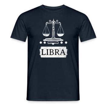 Waage Sternzeichen - Männer T-Shirt - Navy - Vorne - AI Model Male 178 light (178cm)