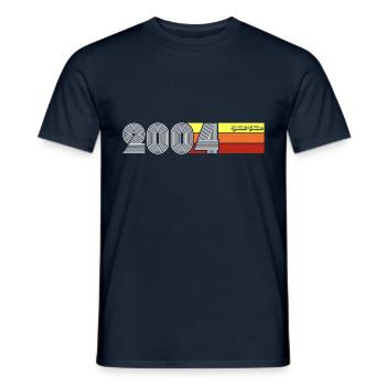 2004 Birthday born in 2004 Retro Vintage - Men's T-Shirt - navy - Front - AI Model Male 178 light (178cm)