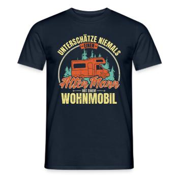 Alter Mann Wohnmobil lustiger Spruch Geschenk - Männer T-Shirt - Navy - Vorne - AI Model Male 178 light (178cm)