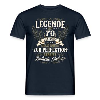 70. Geburtstag Legende Geburtstagsspruch 70 Jahre - Männer T-Shirt - Navy - Vorne - AI Model Male 178 light (178cm)