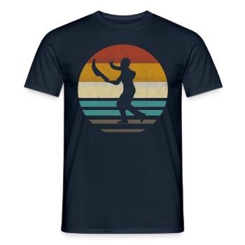 Jai Alai Sports Retro vintage Cesta-Punta, Pelota - Men's T-Shirt - navy - Front - AI Model Male 178 light (178cm)