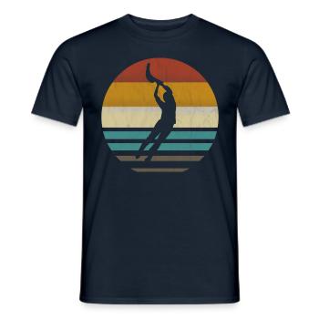 Jai Alai Sports Retro vintage Cesta-Punta, Pelota - Men's T-Shirt - navy - Front - AI Model Male 178 light (178cm)