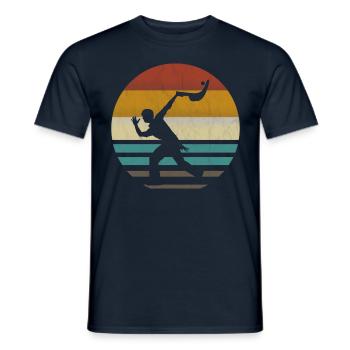 Jai Alai Sports Rétro vintage Cesta-Punta, Pelota - T-shirt homme - marine - Devant - AI Model Male 178 light (178cm)
