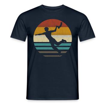 Jai Alai Sports Retro vintage Cesta-Punta, Pelota - Men's T-Shirt - navy - Front - AI Model Male 178 light (178cm)