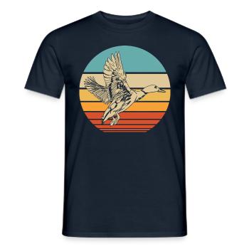 Duck retro vintage - Men's T-Shirt - navy - Front - AI Model Male 178 light (178cm)