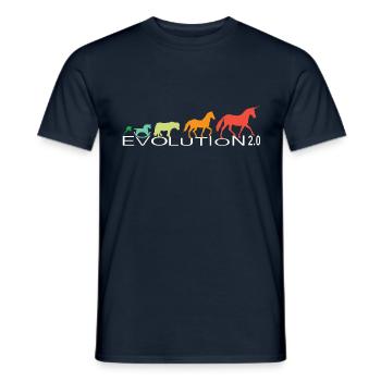 colored Evolution 2.0 unicorn shirt. - Men's T-Shirt - navy - Front - AI Model Male 178 light (178cm)