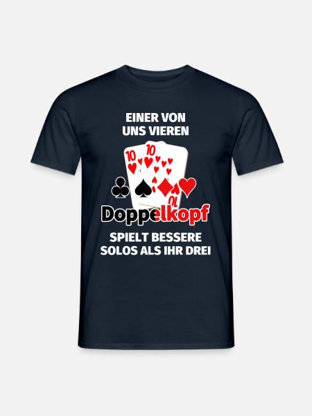 Einer von uns Doppelkopf - Männer T-Shirt - Navy