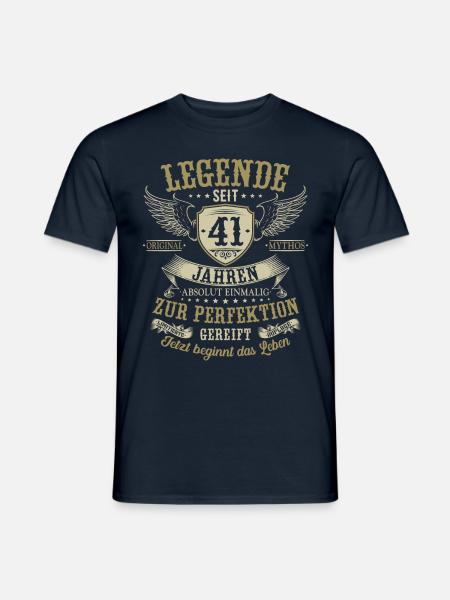 41 Geburtstag Legende Geburtstagsspruch 41 Jahre - Männer T-Shirt - Navy