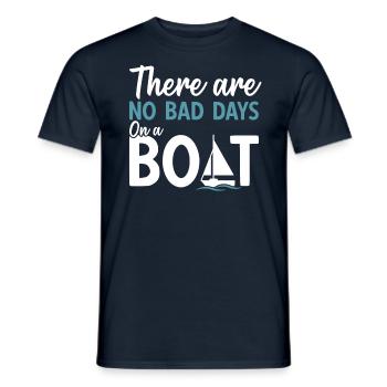 There are no bad days on a boat sailing motto - Men's T-Shirt - navy - Front - AI Model Male 178 light (178cm)