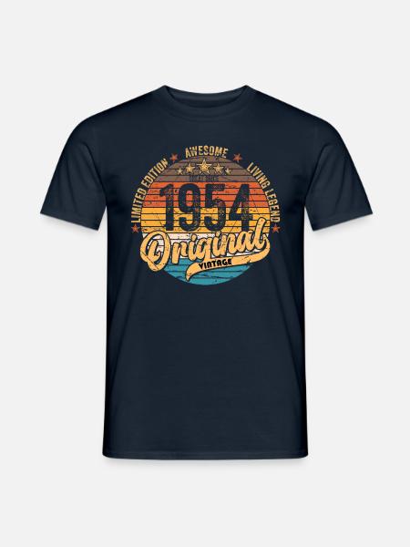 1954 Geburtstag geboren im Jahr 1954 Retro Vintage - Mænd T-shirt - marineblå
