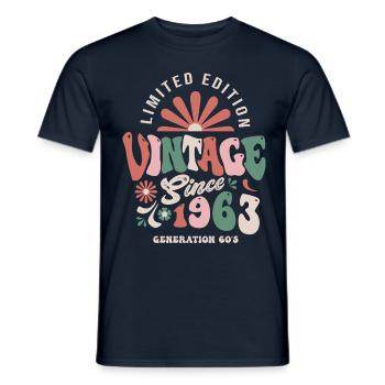 1963 Anniversary 60 Years vintage - Men's T-Shirt - navy - Front - AI Model Male 178 light (178cm)