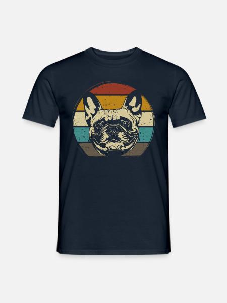 Französische Bulldogge French Bulldog retro - Männer T-Shirt - Navy