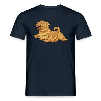 Norfolk Terrier 2 - T-shirt homme - marine - Devant - AI Model Male 178 light (178cm)