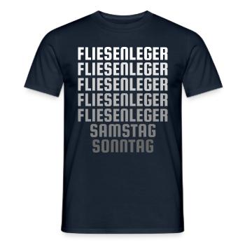 Fliesenleger Handwerker - Männer T-Shirt - Navy - Vorne - AI Model Male 178 light (178cm)