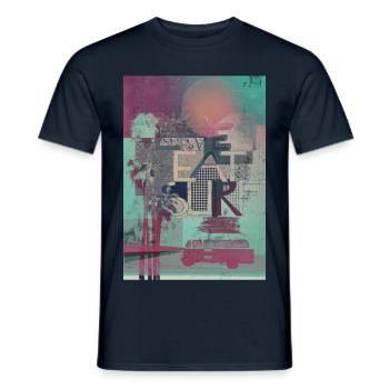 live eat surf - Männer T-Shirt - Navy - Vorne - AI Model Male 178 light (178cm)