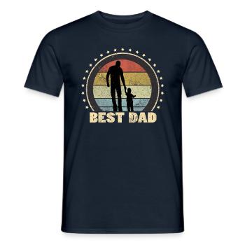 Best dad daddy dad - Men's T-Shirt - navy - Front - AI Model Male 178 light (178cm)