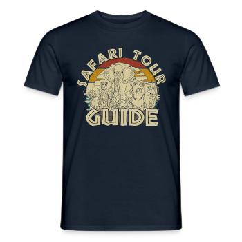 Safari Tour Guide Kostüm Afrika Zoo Tour Reise - Männer T-Shirt - Navy - Vorne - AI Model Male 178 light (178cm)