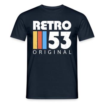 1953 Anniversaire Né En 1953 Rétro Vintage - T-shirt homme - marine - Devant - AI Model Male 178 light (178cm)