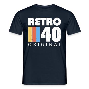 Anniversaire des années 1940 né dans les années 1940 rétro Vintage - T-shirt homme - marine - Devant - AI Model Male 178 light (178cm)