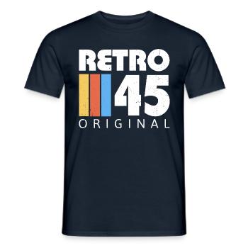 1945 Birthday Born In 1945 Retro Vintage - Men's T-Shirt - navy - Front - AI Model Male 178 light (178cm)