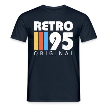 1995 Anniversaire Né En 1995 Rétro Millésime - T-shirt homme - marine - Devant - AI Model Male 178 light (178cm)