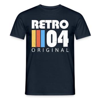 2004 Anniversaire Né En 2004 Rétro Millésime - T-shirt homme - marine - Devant - AI Model Male 178 light (178cm)
