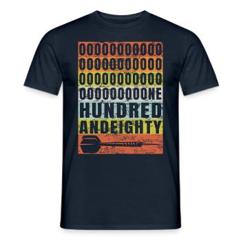 onehundredandeighty 180 Darts - Men's T-Shirt - navy - Front - AI Model Male 178 light (178cm)