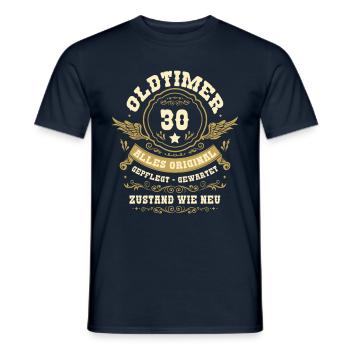 30. Geburtstag Oldtimer - Männer T-Shirt - Navy - Vorne - AI Model Male 178 light (178cm)