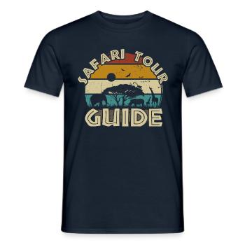Safari Tour Guide Kostüm Afrika Zoo Tour Reise - Männer T-Shirt - Navy - Vorne - AI Model Male 178 light (178cm)