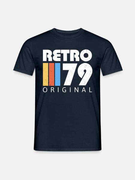 1979 Geburtstag geboren im Jahr 1979 Retro Vintage - Männer T-Shirt - Navy