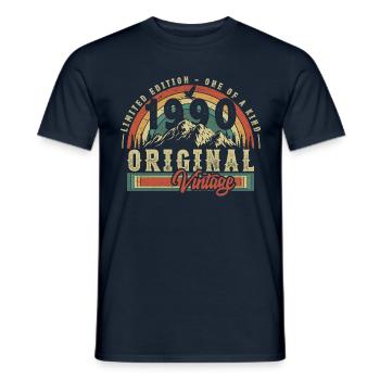 1990 Vintage Anniversaire Rétro Vintage Cadeau - T-shirt homme - marine - Devant - AI Model Male 178 light (178cm)