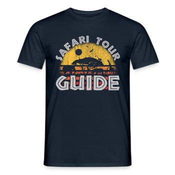Safari Tour Guide Costume Africa Zoo Tour Tour - Men's T-Shirt - navy - Front - AI Model Male 178 light (178cm)
