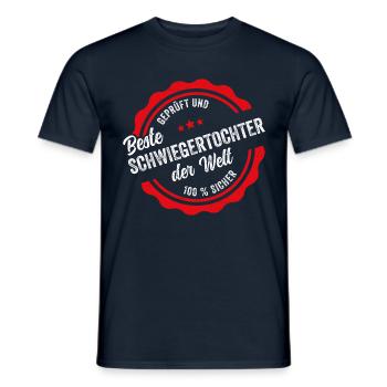 Schwiegertochter Schwiegerkind Schwieger Geschenk - Männer T-Shirt - Navy - Vorne - AI Model Male 178 light (178cm)