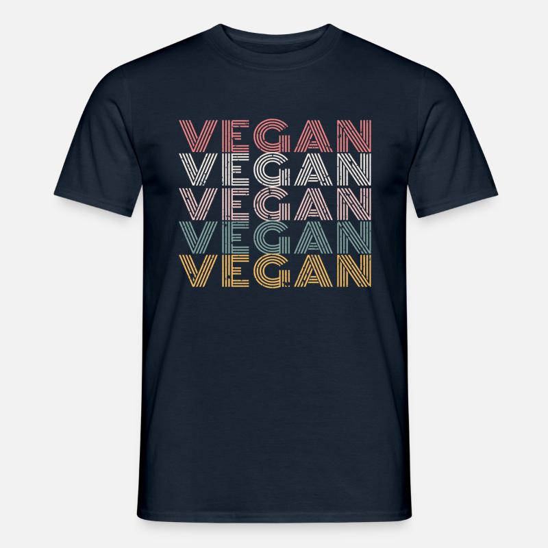 Vegan Grid Gradient Pattern - Men’s T-shirt - navy