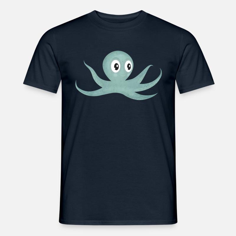 Krake - Männer T-Shirt - Navy
