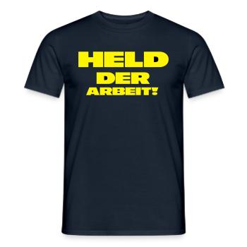 Held der Arbeit - Männer T-Shirt - Navy - Vorne - AI Model Male 178 light (178cm)