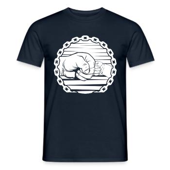 Alles Gute Zum Ersten Vatertag Vater Baby Faust - Männer T-Shirt - Navy - Vorne - AI Model Male 178 light (178cm)
