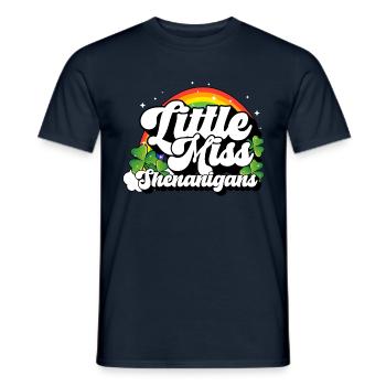 Little miss shenanigans St Patrick's Day Woman - Men's T-Shirt - navy - Front - AI Model Male 178 light (178cm)