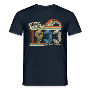 Vintage Original 1933 Birthday Man Woman Retro - Men's T-Shirt - navy - Front - AI Model Male 178 light (178cm)