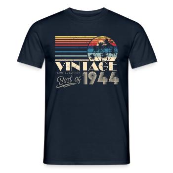 1944 Geburtstag geboren im Jahr 1944 Retro Vintage - Männer T-Shirt - Navy - Vorne - AI Model Male 178 light (178cm)