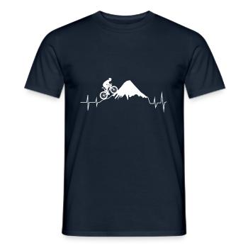 Fahrradgeschenk für Radfahrer Fahrradliebhaber - Männer T-Shirt - Navy - Vorne - AI Model Male 178 light (178cm)