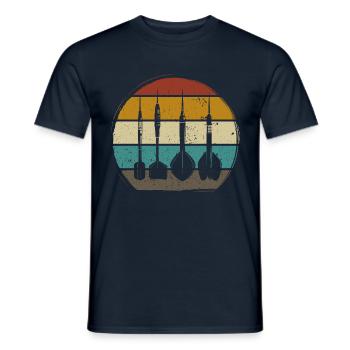 Retro Dartpfeile Vintage Dart Flights Darts - Men's T-Shirt - navy - Front - AI Model Male 178 light (178cm)