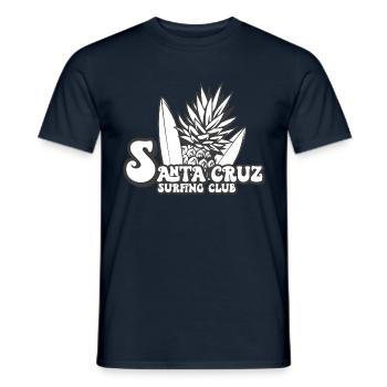 Santa Cruz Californie vintage rétro Surf - T-shirt homme - marine - Devant - AI Model Male 178 light (178cm)