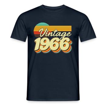 Geboren 1966 1966 Geburtstag geschenk Jahrgang - Männer T-Shirt - Navy - Vorne - AI Model Male 178 light (178cm)