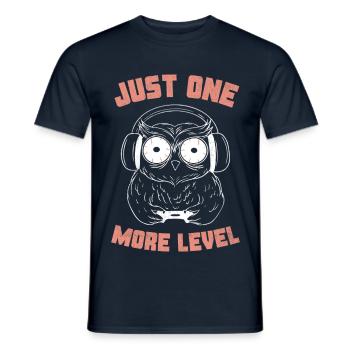 Just One More Level - Men's T-Shirt - navy - Front - AI Model Male 178 light (178cm)