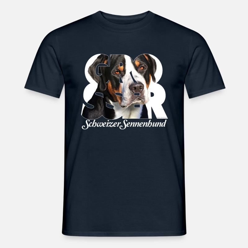 Grosser Schweizer Sennenhund - Männer T-Shirt - Navy