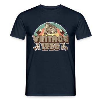 Vintage 1935 Geburtstag Retro - Männer T-Shirt - Navy - Vorne - AI Model Male 178 light (178cm)