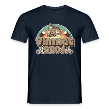 2006 Birthday born in 2006 Retro Vintage - Men's T-Shirt - navy - Front - AI Model Male 178 light (178cm)