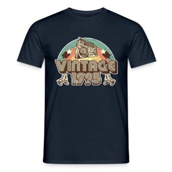 1995 Birthday born in 1995 Retro Vintage - Men's T-Shirt - navy - Front - AI Model Male 178 light (178cm)