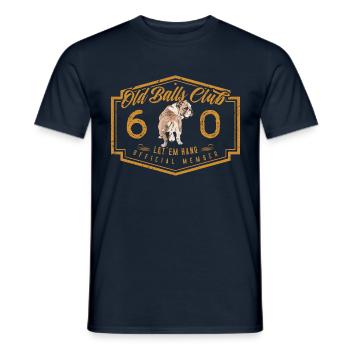 60 ans The Old Balls Club Membre du 60e anniversaire - T-shirt homme - marine - Devant - AI Model Male 178 light (178cm)
